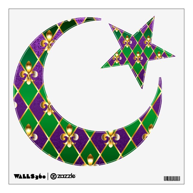 Jewelry Background Mardi Gras Wall Decal (Front)