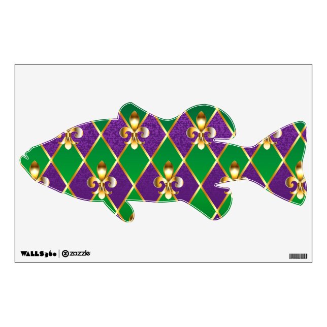 Jewelry Background Mardi Gras Wall Decal (Front)