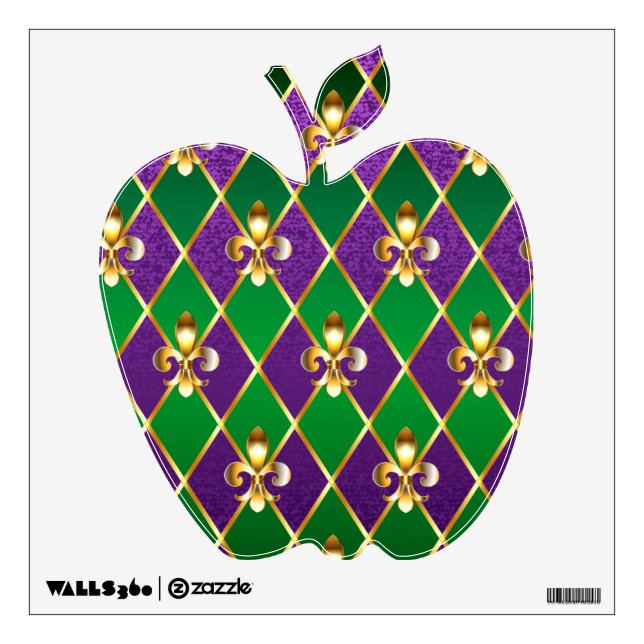 Jewelry Background Mardi Gras Wall Decal (Front)