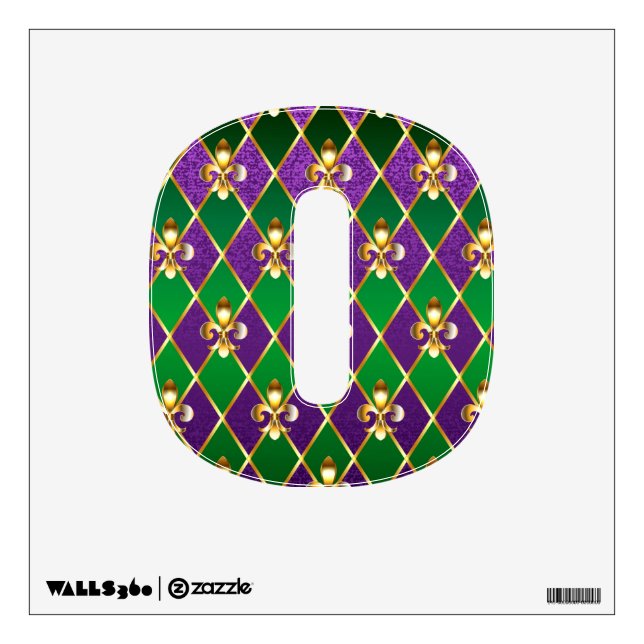 Jewelry Background Mardi Gras Wall Decal (Front)