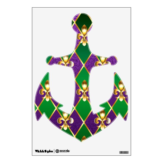 Jewelry Background Mardi Gras Wall Decal (Front)