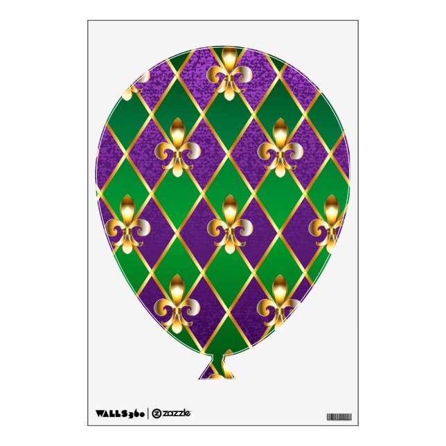 Jewelry Background Mardi Gras Wall Decal (Front)