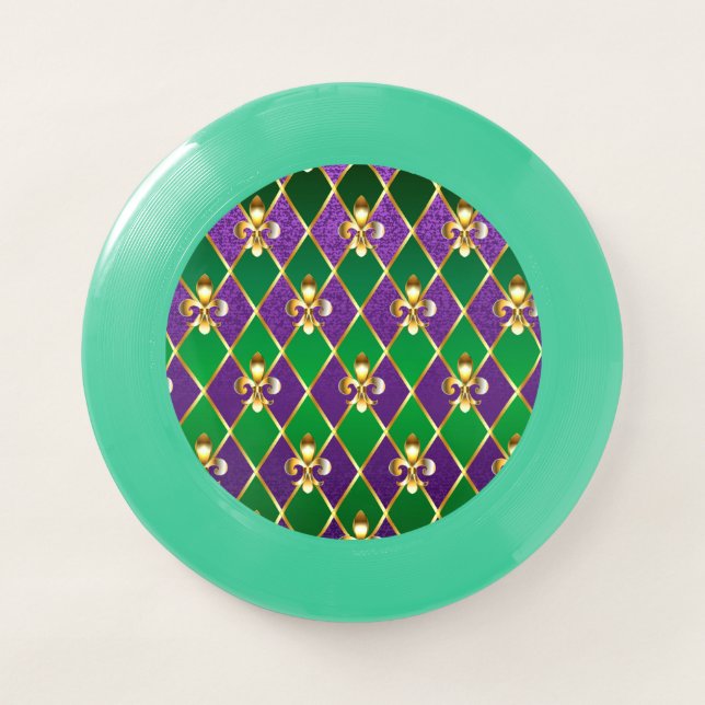 Jewelry Background Mardi Gras Wham-O Frisbee (Front)