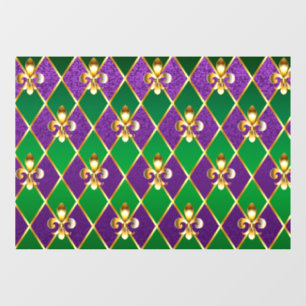 Jewelry Background Mardi Gras Window Cling