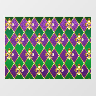 Jewelry Background Mardi Gras Window Cling