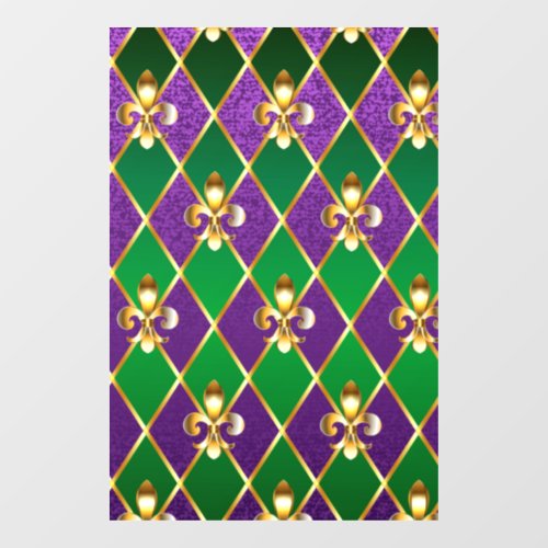 Jewelry Background Mardi Gras Window Cling