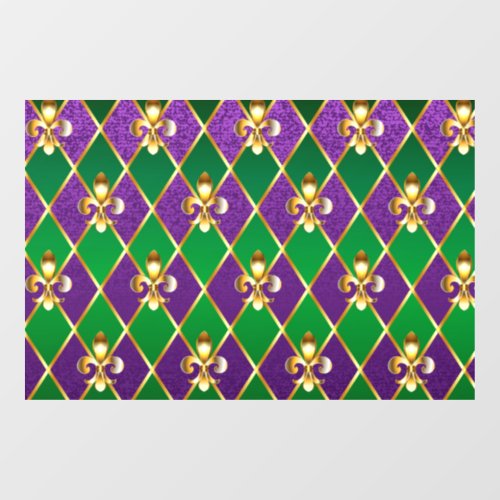 Jewelry Background Mardi Gras Window Cling