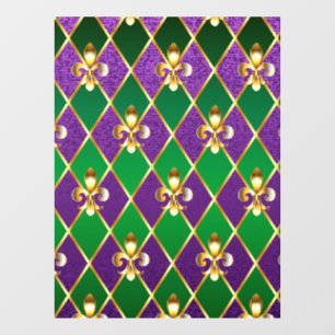 Jewelry Background Mardi Gras Window Cling