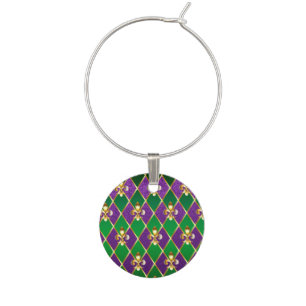 Jewelry Background Mardi Gras Wine Charm