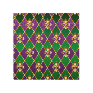 Jewelry Background Mardi Gras Wood Wall Art