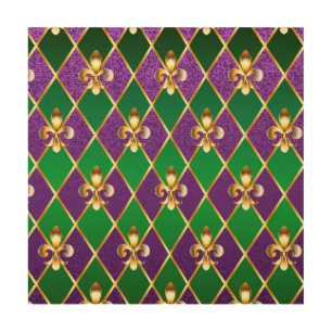 Jewelry Background Mardi Gras Wood Wall Art