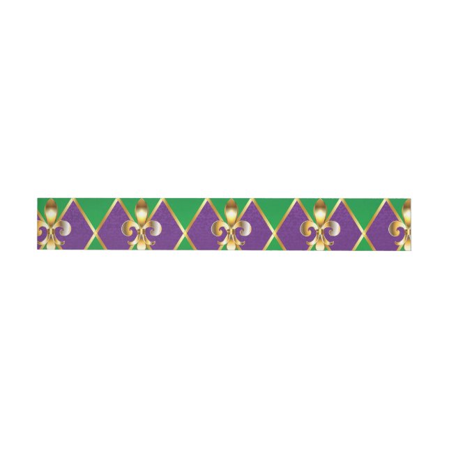 Jewelry Background Mardi Gras Wrap Around Label (Individual)