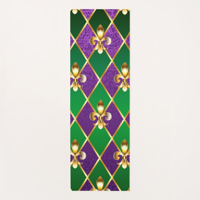 Jewelry Background Mardi Gras Yoga Mat (Front)