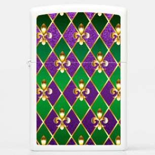 Jewelry Background Mardi Gras Zippo Lighter
