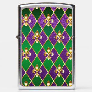 Jewelry Background Mardi Gras Zippo Lighter