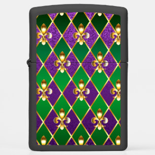 Jewelry Background Mardi Gras Zippo Lighter