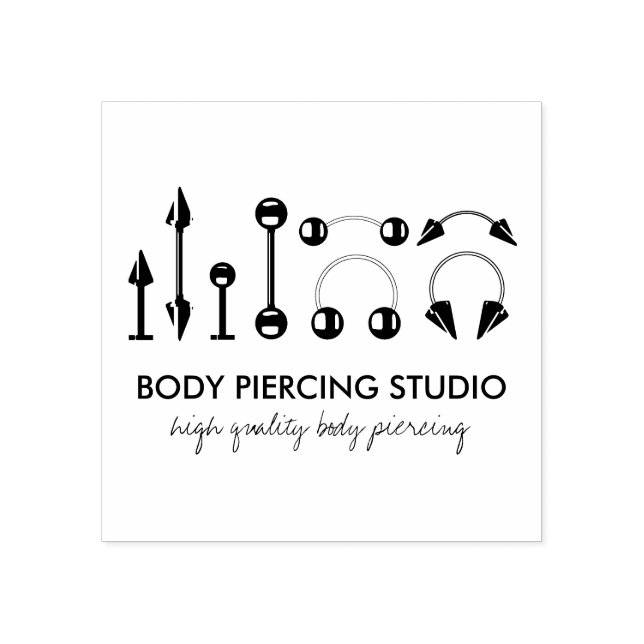Jewelry Body Piercings Rubber Stamp (Imprint)