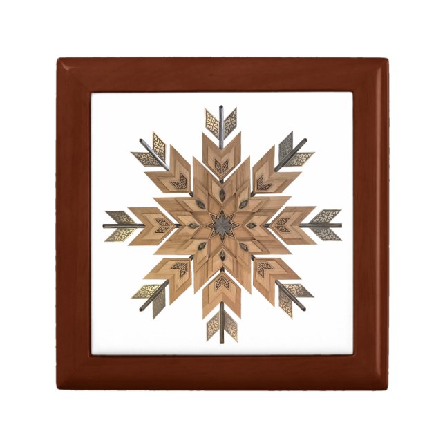 Jewelry box cherry with etched steel (Front)