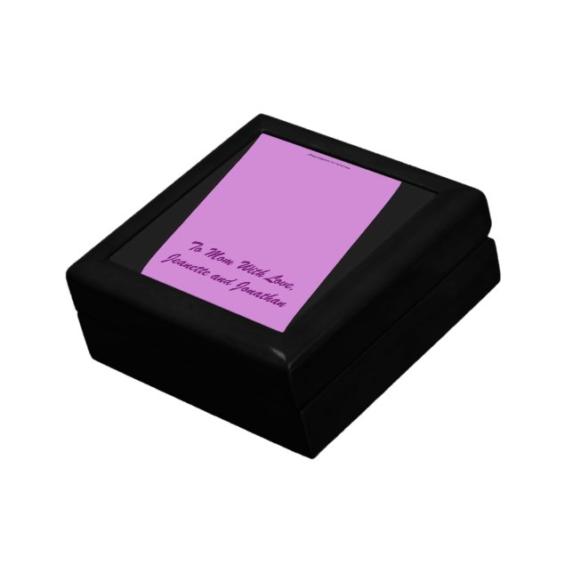 Jewelry Box, Name, Mother's Day Orchid Purple  Gift Box (Side)