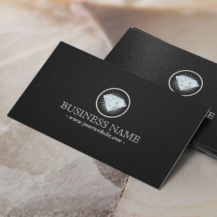 Jewelry Bright Diamond Carbon Fiber Business Card