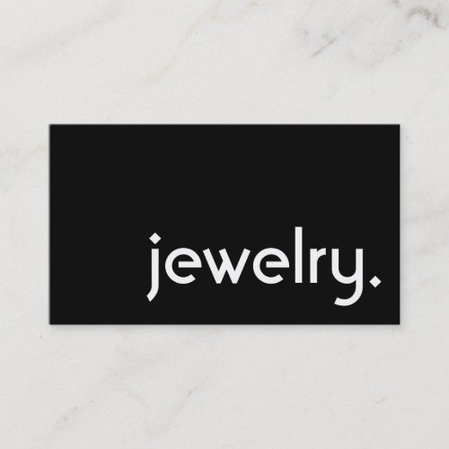 jewelry. business card