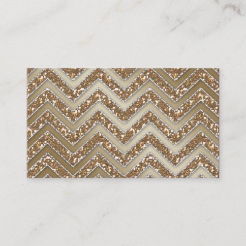 Jewelry Business Card Chevron Sparkle Gold White