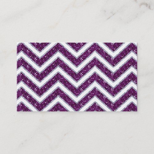 Jewelry Business Card Chevron Sparkle Purple White