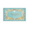 Jewelry Business Card Floral Blue Gold Frame