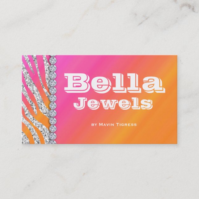 Jewelry Business Card Makeup Artist Cosmetology (Front)