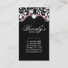 Jewelry Business Card Pink Damask Diamonds
