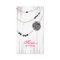 Jewelry Business Card Rose Necklace Gray Pink