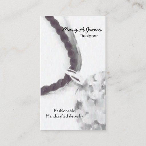 Customizable Jewelry  Business Cards