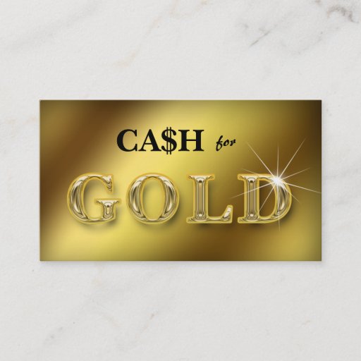 Customizable Jewelry Business Cards Cash for Gold 2