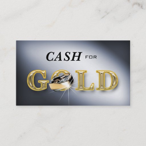 Customizable Jewelry Business Cards Cash for Gold Silver