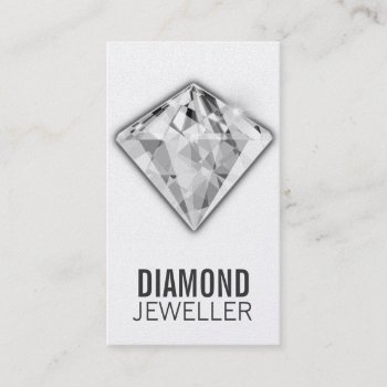 Jewelry Business Cards Diamond Platinum by CoutureBusiness at Zazzle