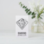 Jewelry Business Cards Diamond Platinum (Standing Front)