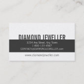 Jewelry Business Cards Diamond Platinum (Back)
