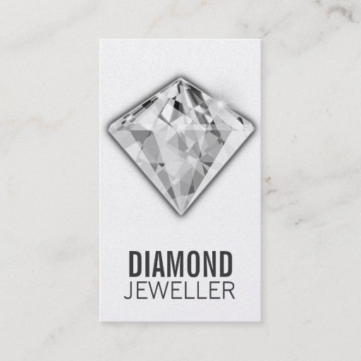Customizable Jewelry Business Cards Diamond Platinum