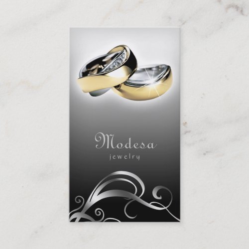 Jewelry Business Cards Engagement Rings Black G