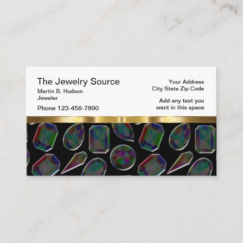 Jewelry Business Classy Design Business Card