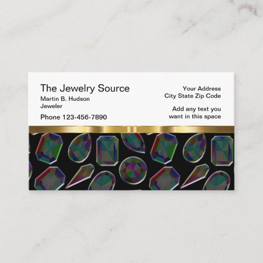 Jewelry Business Classy Design Business Card | Zazzle.com