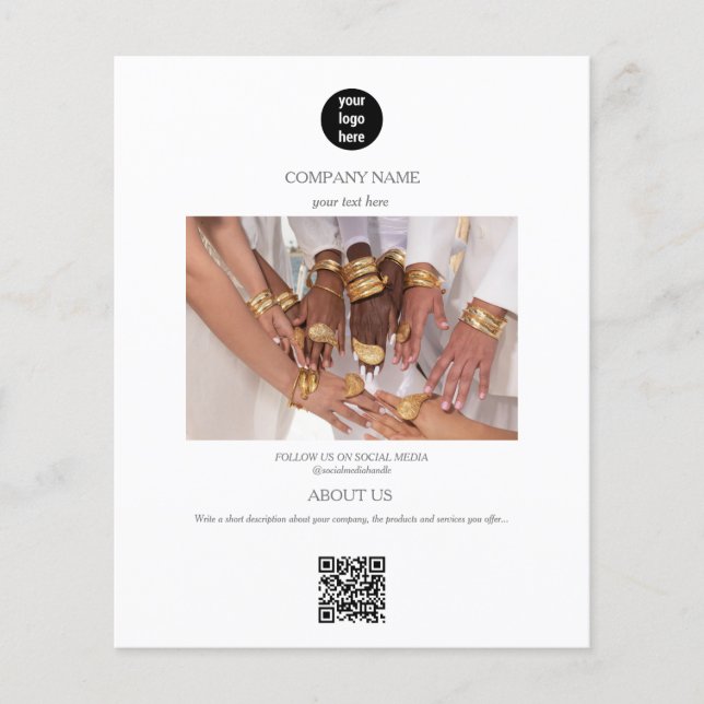 Jewelry Business Logo Promotional Advertising Flyer (Front)