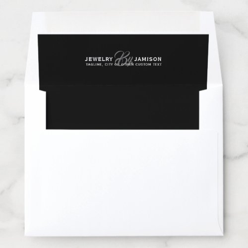 JEWELRY BY Personal Name Brand Business silver bla Envelope Liner