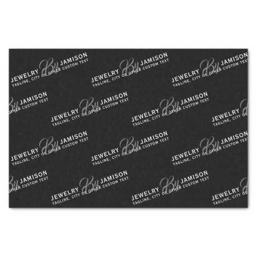 JEWELRY BY Personal Name Brand Business Silver Tissue Paper