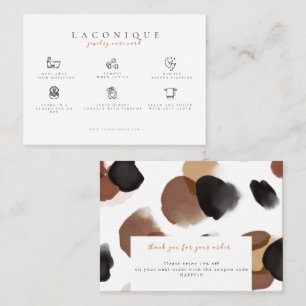 Jewelry Care Instructions Leopard Business Card