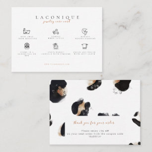 Jewelry Care Instructions Leopard Business Card