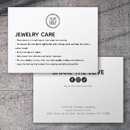 Jewelry Care Logo Share the Love Insert Card