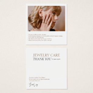 Jewelry Care Photo Card