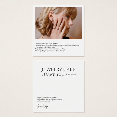 Jewelry Care Photo Card