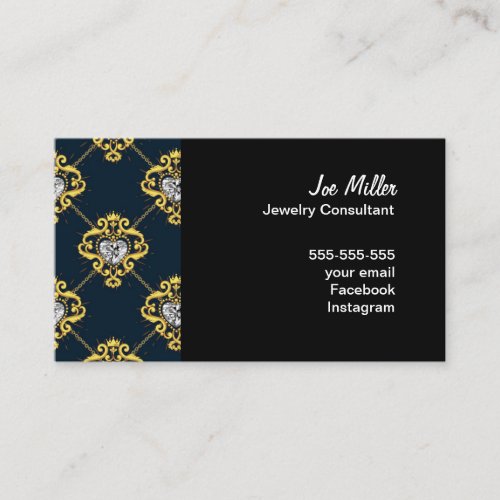 Jewelry Consultant business card_ Diamonds Business Card